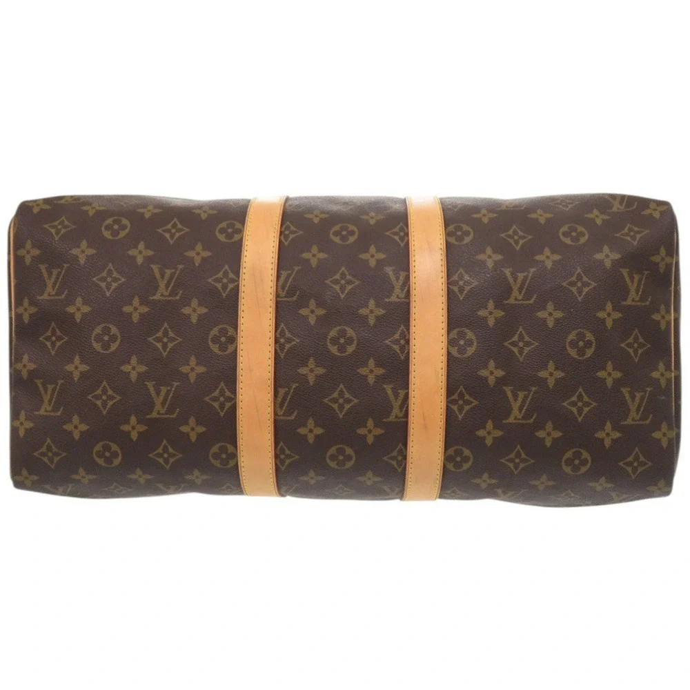 LOUIS VUITTON Brown Monogram Keepall 45 Boston Bag